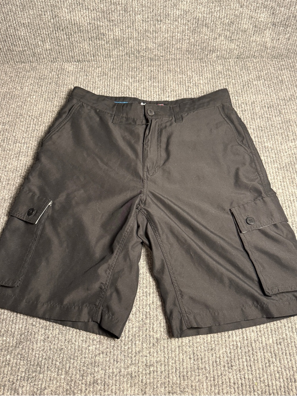 Tony Hawk Men's Black Cargo Shorts - Utility Pockets